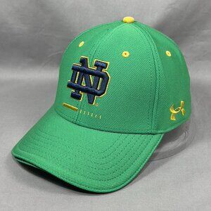 Under Armour Notre Dame NCAA Strapback Hat Green Fighting Irish Iso Chill Mens